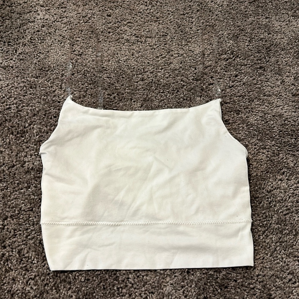 White cropped tank